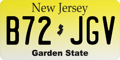 NJ license plate B72JGV