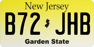NJ license plate B72JHB