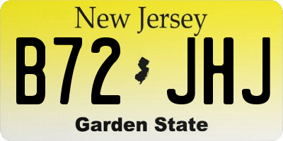 NJ license plate B72JHJ
