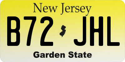 NJ license plate B72JHL