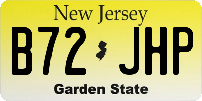 NJ license plate B72JHP