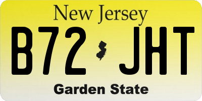 NJ license plate B72JHT