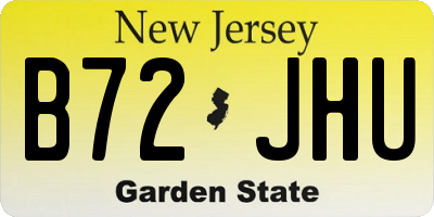 NJ license plate B72JHU