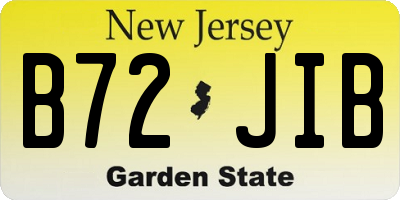 NJ license plate B72JIB