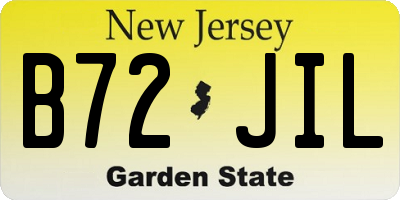 NJ license plate B72JIL
