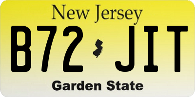 NJ license plate B72JIT
