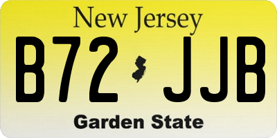 NJ license plate B72JJB