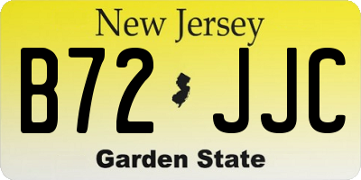NJ license plate B72JJC
