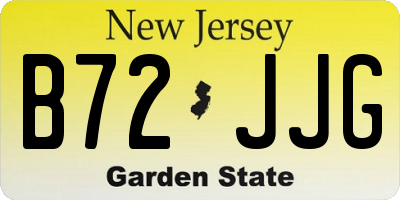 NJ license plate B72JJG