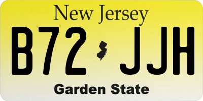 NJ license plate B72JJH