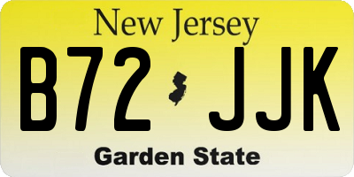 NJ license plate B72JJK