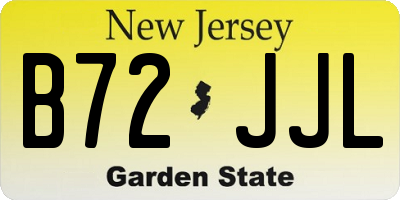 NJ license plate B72JJL