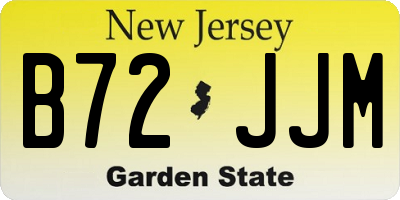 NJ license plate B72JJM