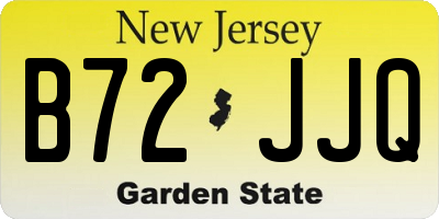 NJ license plate B72JJQ