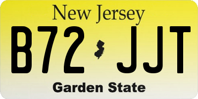 NJ license plate B72JJT