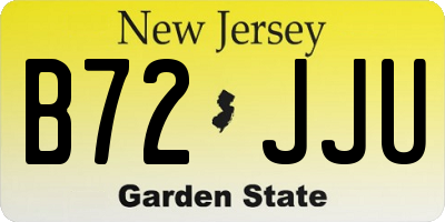 NJ license plate B72JJU