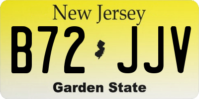 NJ license plate B72JJV