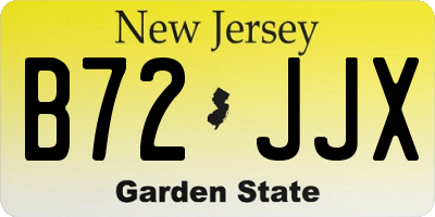 NJ license plate B72JJX