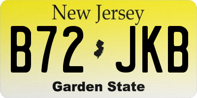 NJ license plate B72JKB