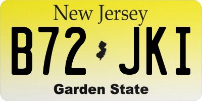 NJ license plate B72JKI