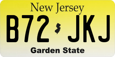 NJ license plate B72JKJ