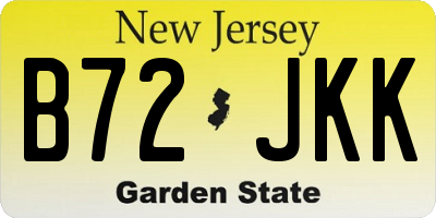 NJ license plate B72JKK