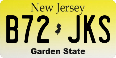 NJ license plate B72JKS