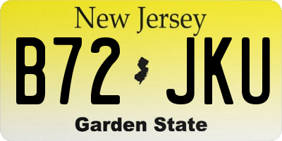NJ license plate B72JKU