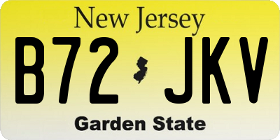 NJ license plate B72JKV