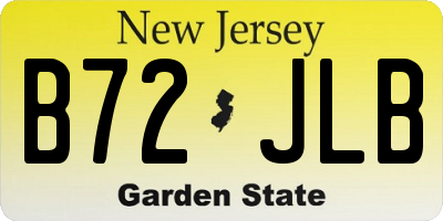 NJ license plate B72JLB