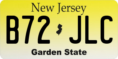 NJ license plate B72JLC