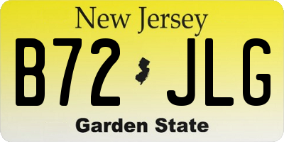 NJ license plate B72JLG
