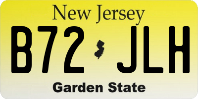 NJ license plate B72JLH