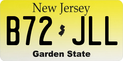 NJ license plate B72JLL