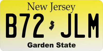 NJ license plate B72JLM