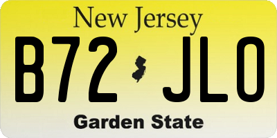 NJ license plate B72JLO