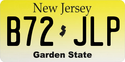 NJ license plate B72JLP
