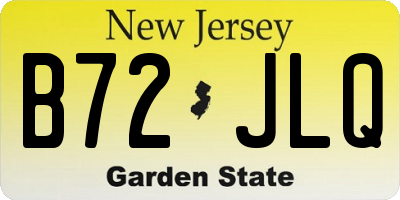 NJ license plate B72JLQ