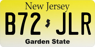 NJ license plate B72JLR