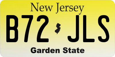 NJ license plate B72JLS