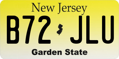 NJ license plate B72JLU