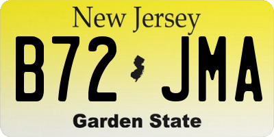 NJ license plate B72JMA