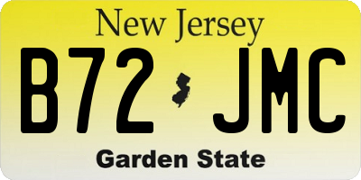 NJ license plate B72JMC