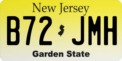 NJ license plate B72JMH