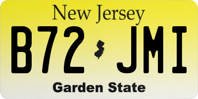 NJ license plate B72JMI