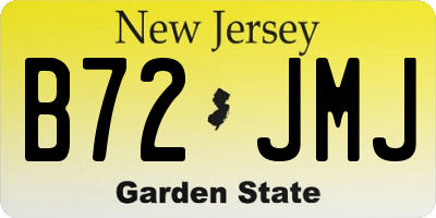 NJ license plate B72JMJ