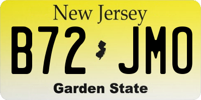 NJ license plate B72JMO