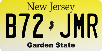NJ license plate B72JMR
