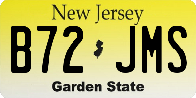 NJ license plate B72JMS