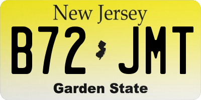 NJ license plate B72JMT